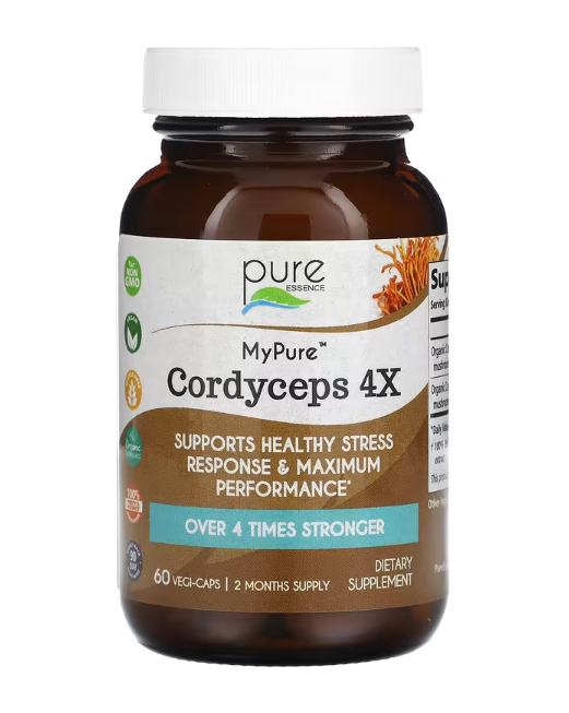 Pure Essence, MyPure, Cordyceps 4X, 60 Vegi-Caps Pure Essence, MyPure, Cordyceps 4X, 60 Vegi-Caps - Image 1