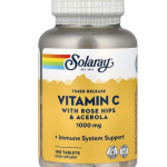 Solaray, Timed Release Vitamin C with Rose Hip & Acerola, 1,000 mg, 100 Tablets