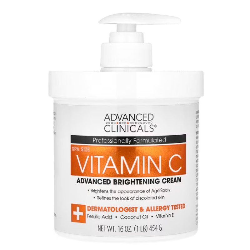 healthkoto-product-ADC-BC454 Advanced Clinicals, Vitamin C, Advanced Brightening Cream, 16 oz (454 g) - Image 1