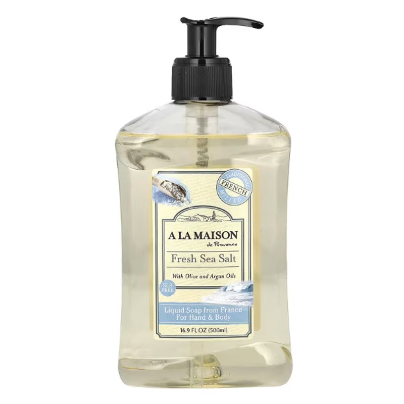 healthkoto-product-AMP-LS500 A La Maison de Provence, Liquid Soap For Hand & Body, Rosemary Mint, 16.9 fl oz (500 ml) - Image 1