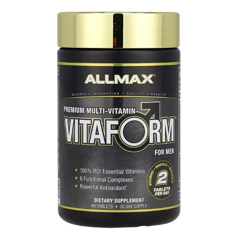 healthkoto-product-AMX-MV060 ALLMAX, VITAFORM™, Premium Multi-Vitamin For Men, 60 Tablets - Image 1