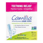 Boiron, Camilia®, Liquid Doses, Teething Relief, 1 Months +, 15 Doses, .034 fl oz (1 ml) Each