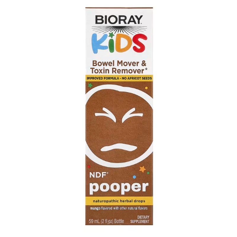 healthkoto-product-BRY-NM059 Bioray, Kids, NDF Pooper, Mango, 2 fl oz (59 ml) - Image 1