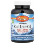 Carlson Labs, Wild Norwegian Cod Liver Oil Gems, Super, 1,000 mg, 100 Soft Gels