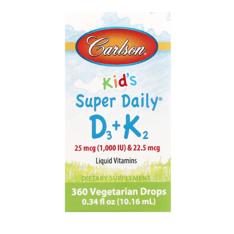 healthkoto-product-CAR-KS034 Carlson, Kid's Super Daily® D3 + K2, 0.34 fl oz (10.16 ml) - Image 1