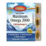 Carlson, Maximum Omega 2000, Natural Lemon, 2,000 mg, 30 Soft Gels (1,000 mg per Soft Gel)