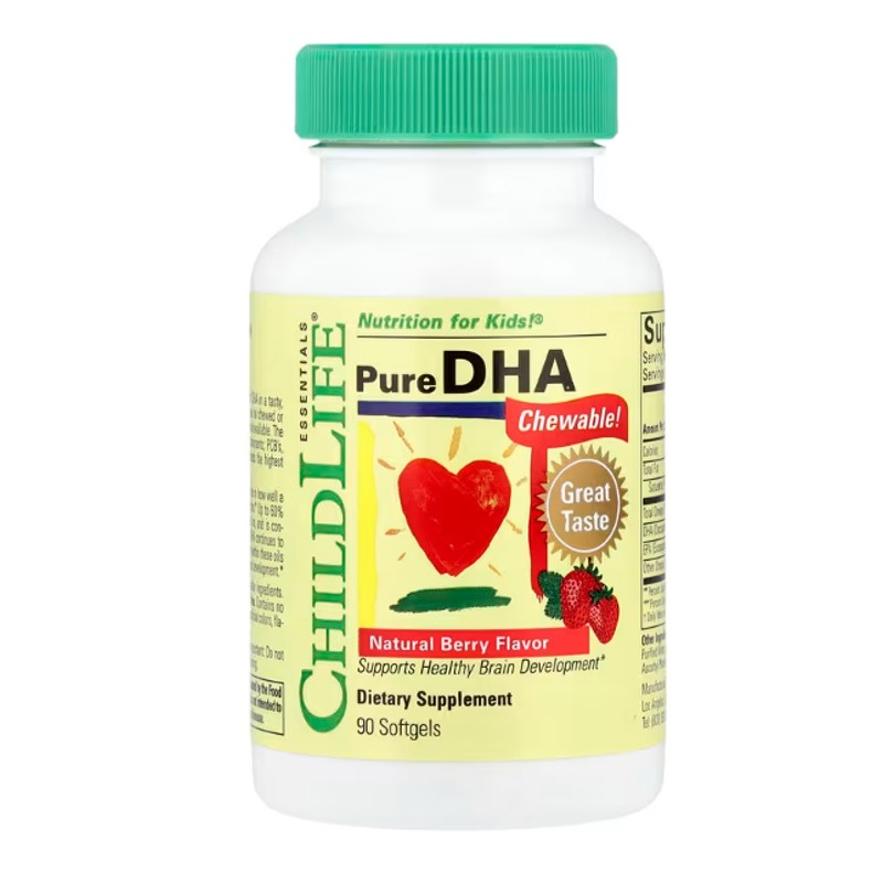 healthkoto-product-CDL-NB090 ChildLife Essentials, Pure DHA, Natural Berry, 90 Softgels - Image 1
