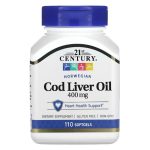 21st Century, Norwegian Cod Liver Oil, 400 mg, 110 Softgels
