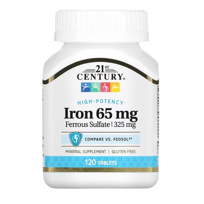 healthkoto-product-CEN-IT120 21st Century, Iron, 65 mg, 120 Tablets - Image 1