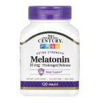 21st Century, Melatonin, Extra Strength, Prolonged Release, 10 mg, 120 Tablets