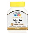 21st Century, Niacin, Prolonged Release,  500 mg, 100 Tablets