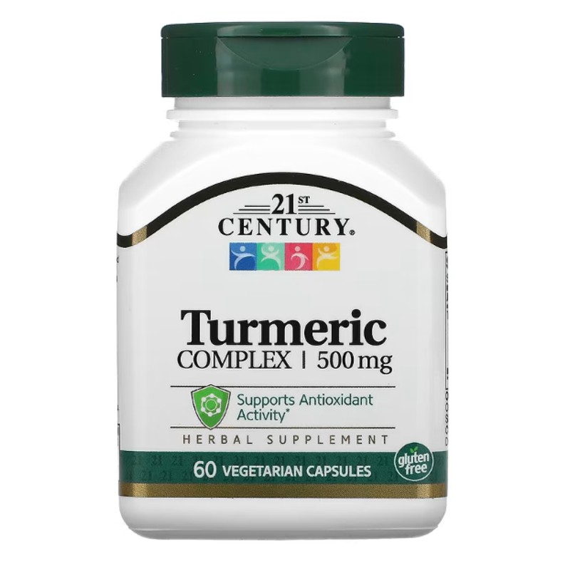 healthkoto-product-CEN-TC060 21st Century, Turmeric Complex, 500 mg, 60 Vegetarian Capsules - Image 1