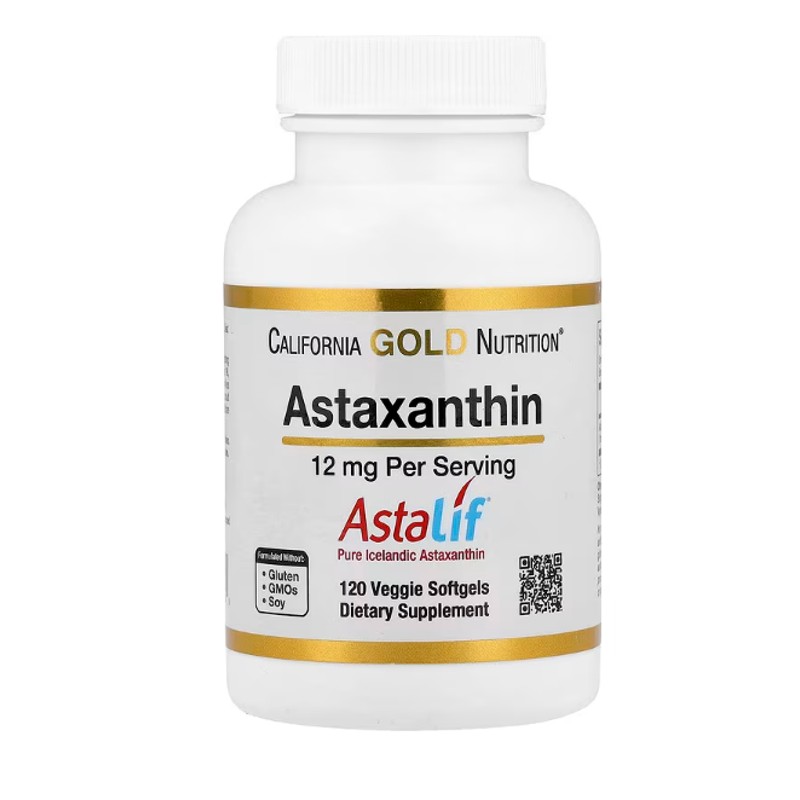 healthkoto-product-CGN-AV120 California Gold Nutrition, Astaxanthin, AstaLif Pure Icelandic, 12 mg, 120 Veggie Softgels - Image 1
