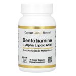 California Gold Nutrition, Benfotiamine + Alpha Lipoic Acid, 30 Veggie Capsules