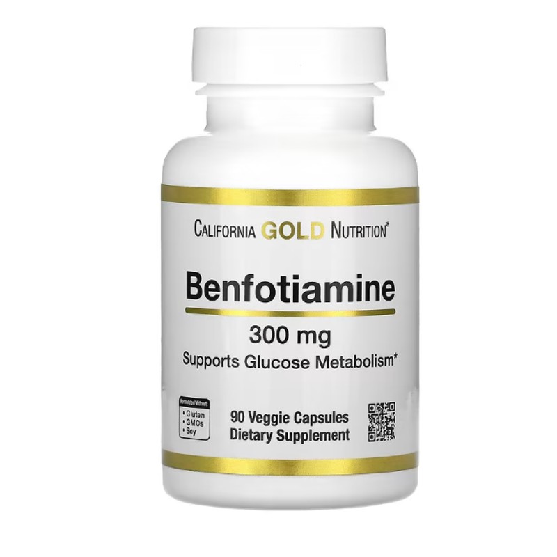 healthkoto-product-CGN-BV090 California Gold Nutrition, Benfotiamine, 300 mg, 90 Veggie Capsules - Image 1
