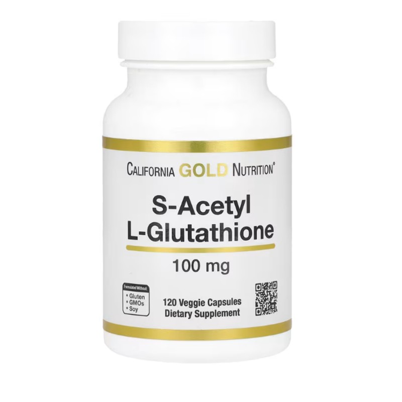healthkoto-product-CGN-GA120 California Gold Nutrition, S-Acetyl L-Glutathione, 100 mg, 120 Veggie Capsules - Image 1