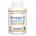 California Gold Nutrition, Omega-3, Premium Fish Oil, 100 Fish Gelatin Softgels