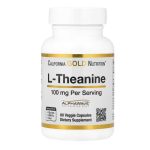 California Gold Nutrition, L-Theanine, AlphaWave, Supports Relaxation, Calm Focus, 100 mg, 60 caps