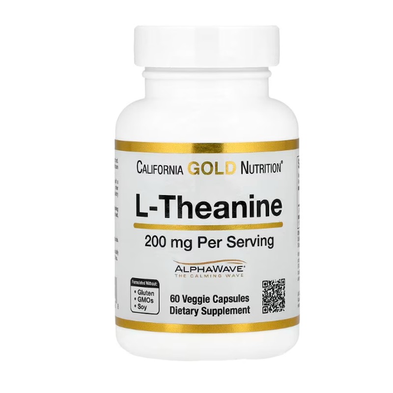 healthkoto-product-CGN-TC260 California Gold Nutrition, L-Theanine 200 mg, 60 caps - Image 1