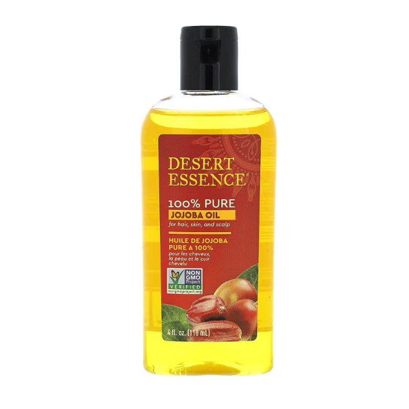 healthkoto-product-DES-JO118 Desert Essence, 100% Pure Jojoba Oil, For Hair, Skin, and Scalp, 4 fl oz (118 ml) - Image 1