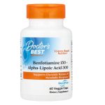 Doctor's Best, Benfotiamine 150+, Alpha-Lipoic Acid 300, 60 Veggie Caps