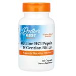 Doctor's Best, Betaine HCI Pepsin & Gentian Bitters, 120 Capsules