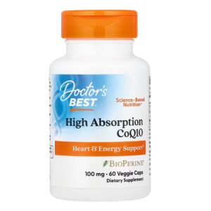 Doctor's Best, High Absorption CoQ10 with BioPerine, 100 mg, 60 Veggie Caps