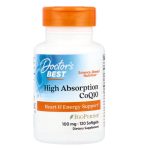 Doctor's Best, High Absorption CoQ10 with Bioperine, 100 mg 120 Softgels