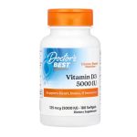 Doctor's Best, Vitamin D3, 125 mcg (5000 IU), 180 Softgels