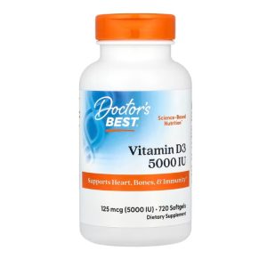 Doctor's Best, Vitamin D3, 125 mcg (5000 IU), 720 softgels