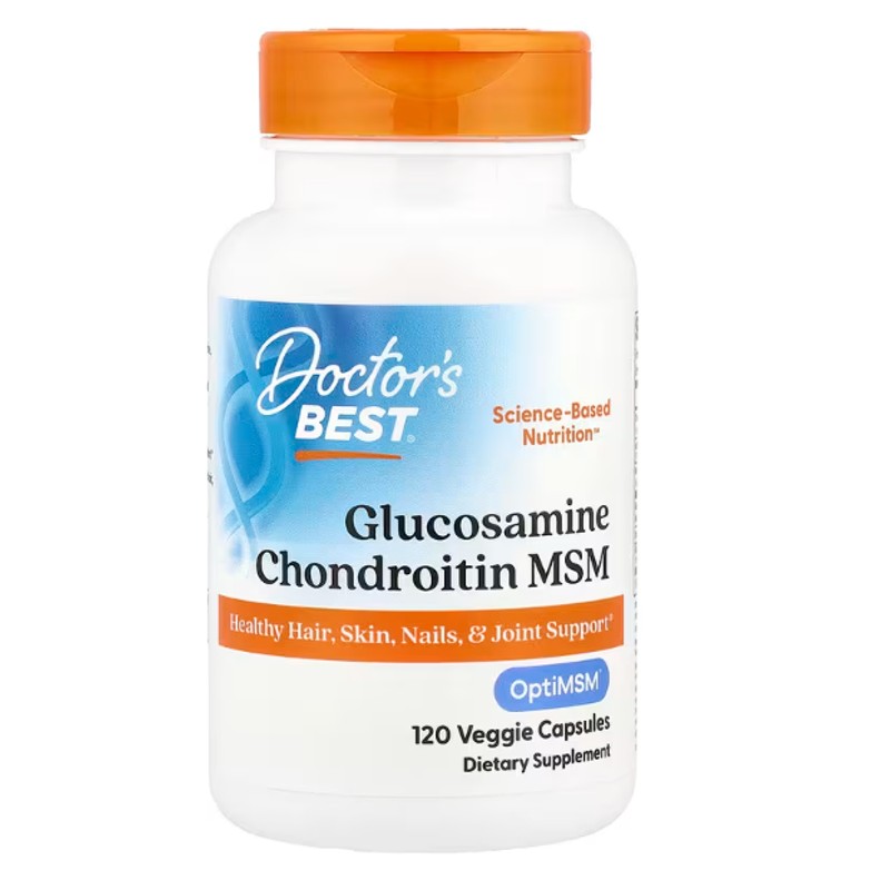 healthkoto-product-DRB-GC120 Doctor's Best, Glucosamine Chondroitin MSM with OptiMSM, 120 Veggie Caps - Image 1