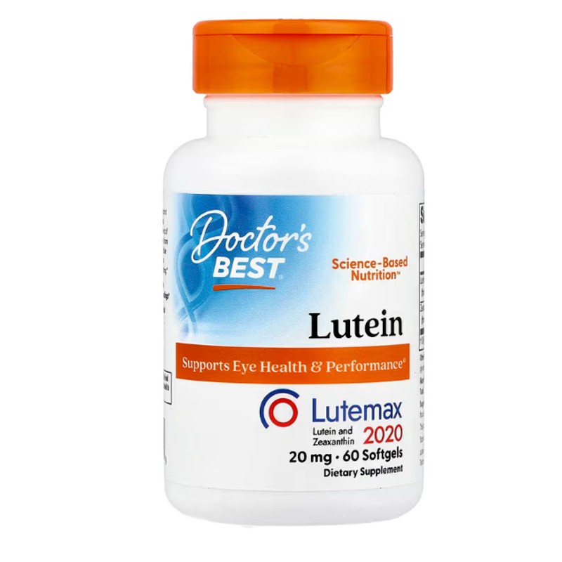 healthkoto-product-DRB-LL060 Doctor's Best, Lutein with Lutemax 2020, 20 mg, 60 Softgels - Image 1