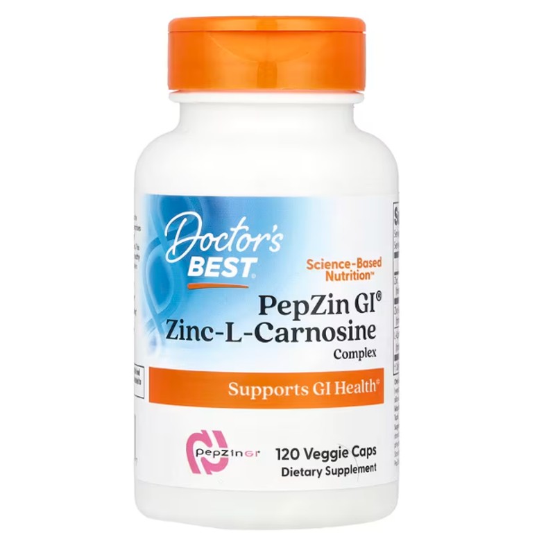 healthkoto-product-DRB-PZ120 Doctor's Best, PepZin GI, Zinc-L-Carnosine Complex, 120 Veggie Caps - Image 1