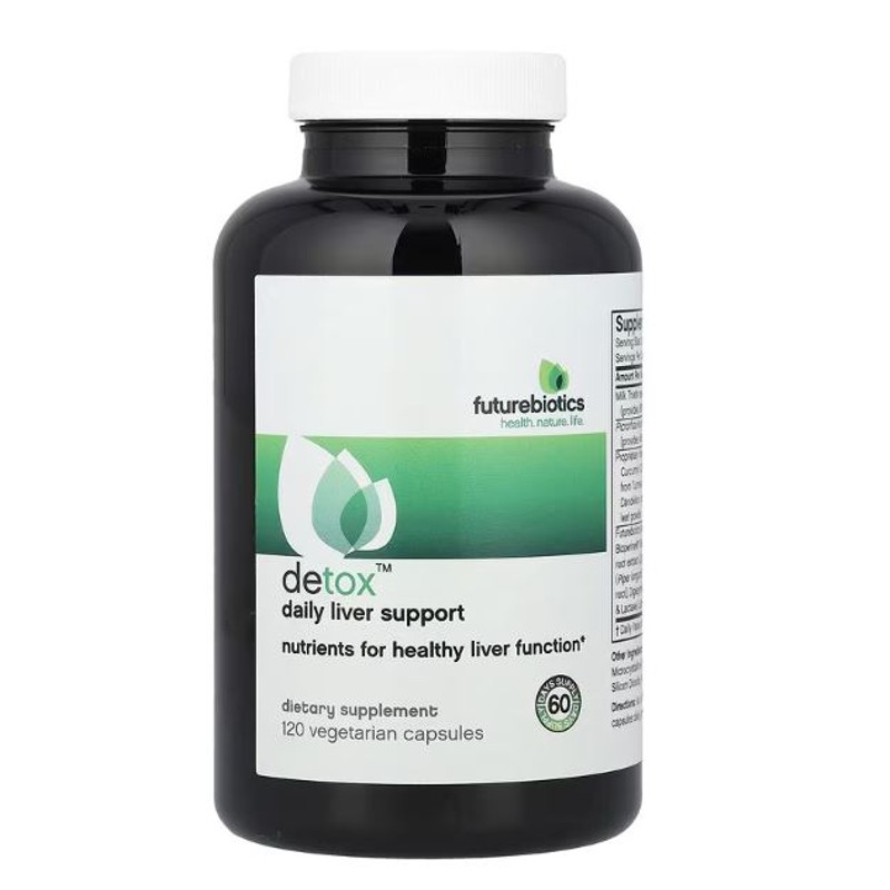 healthkoto-product-FBS-LS120 Futurebiotics, Detox™, Daily Liver Support, 120 Vegetarian Capsules - Image 1
