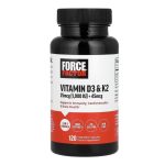 Force Factor, Vitamin D3 & K2 , 120 Vegetable Capsule