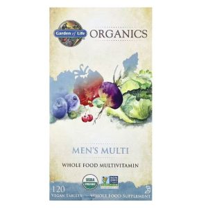 Garden of Life, MyKind Organics, Men's Multi, Whole Food Multivitamin, 120 Vegan Tablets
