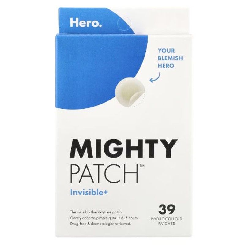 healthkoto-product-HRO-MP039 Hero Cosmetics, Mighty Patch™ Invisible+, 39 Hydrocolloid Patches - Image 1