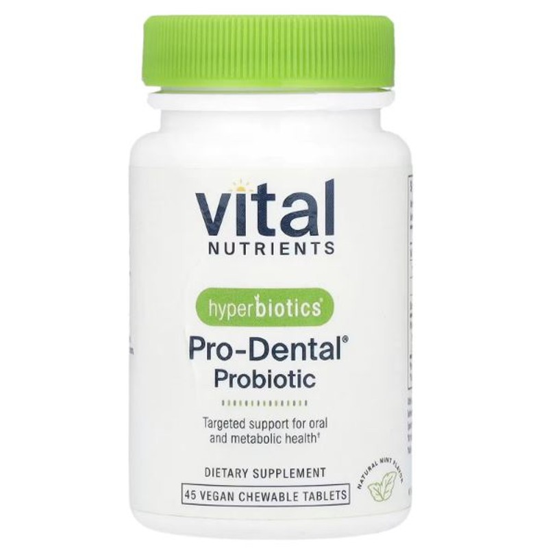 healthkoto-product-HYP-PD045 Hyperbiotics, PRO-Dental, Natural Mint , 45 Patented LiveBac Chewable Tablets - Image 1
