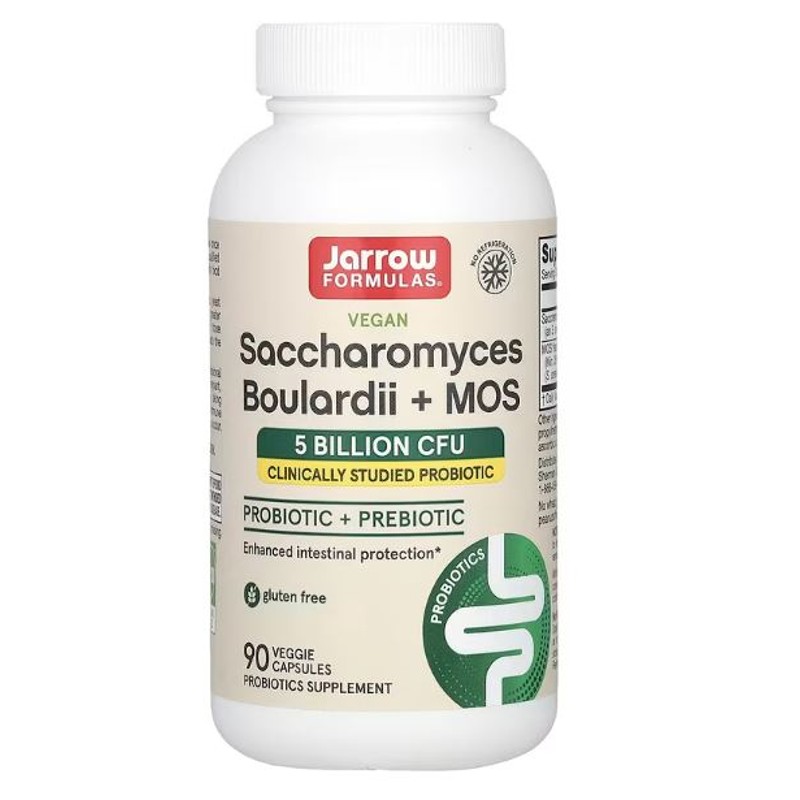 healthkoto-product-JRW-SB090 Jarrow Formulas, Saccharomyces Boulardii + MOS, 5 Billion, 90 Delayed Release Veggie Caps - Image 1