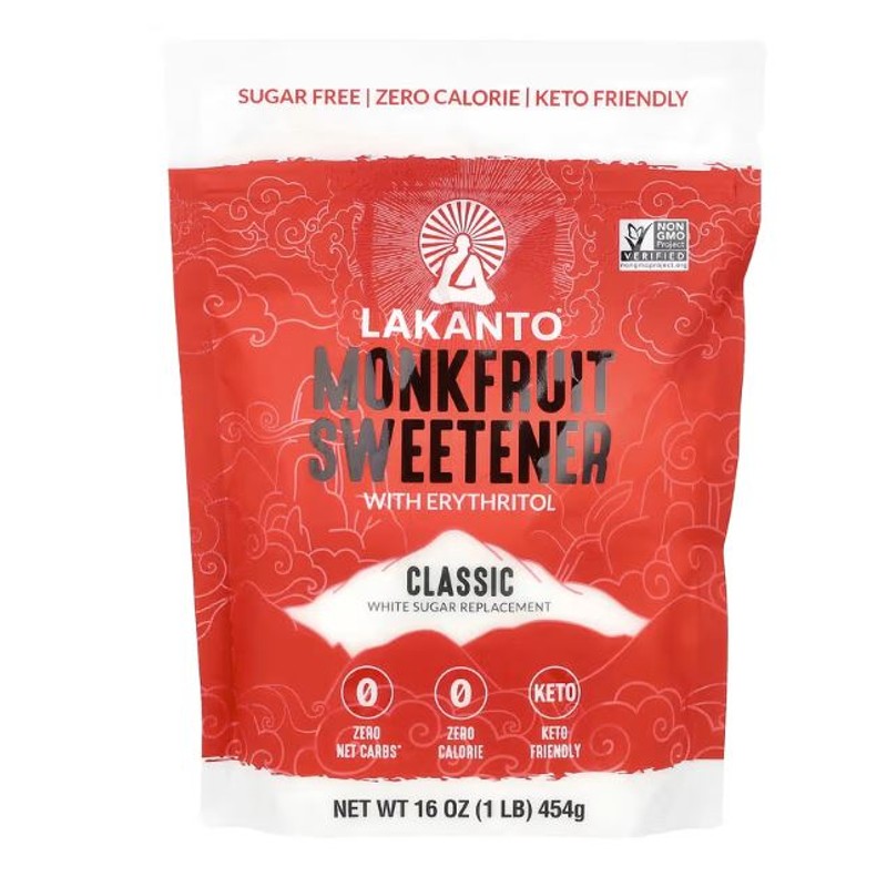 healthkoto-product-LAK-MS454 Lakanto, Monkfruit Sweetener with Erythritol, Classic, 16 oz (454 g) - Image 1