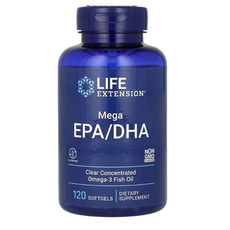 healthkoto-product-LEX-MG120 Life Extension, Mega EPA/DHA, 2,000 mg, 120 Softgels (1,000 mg per Softgel) - Image 1