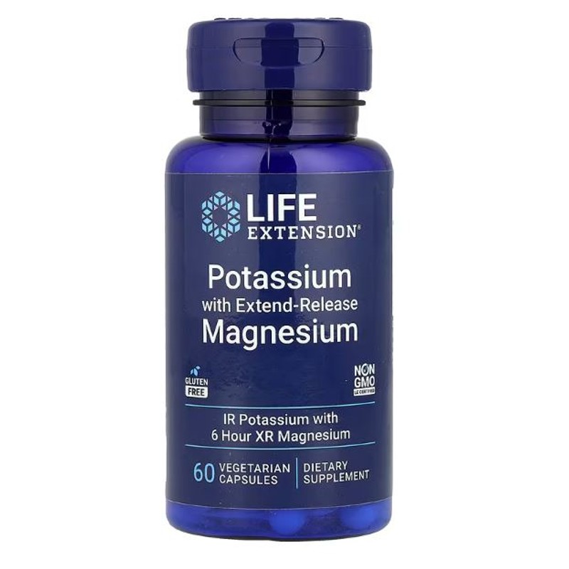 healthkoto-product-LEX-PM060 Life Extension, Potassium with Extend-Release Magnesium, 60 Vegetarian Capsules - Image 1