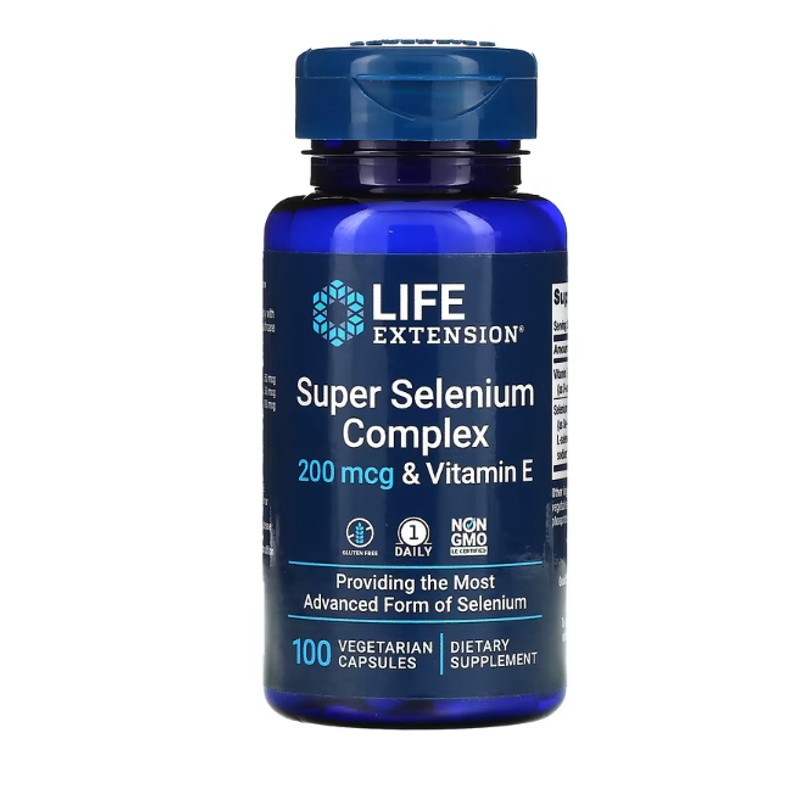 healthkoto-product-LEX-SS100 Life Extension, Super Selenium Complex & Vitamin E, 200 mcg, 100 Vegetarian Capsules - Image 1