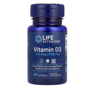 Life Extension, Vitamin D3, 175 mcg (7,000 IU), 60 Softgels