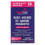 LoveBug Probiotics, Yeast + Vaginal PH Support Probiotic, 50 Billion CFU, 30 Count