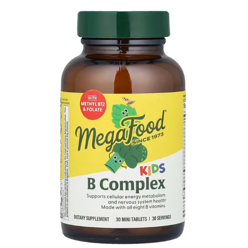 healthkoto-product-MGF-BC030 MegaFood, Kids B Complex, 30 Mini Tablets - Image 1