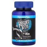 NaturesPlus, Source of Life, Power Teen® for Him, Sugar Free, Wild Berry, 60 Chewable Tablets