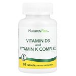 NaturesPlus, Vitamin D3 and Vitamin K Complex, 90 Tablets