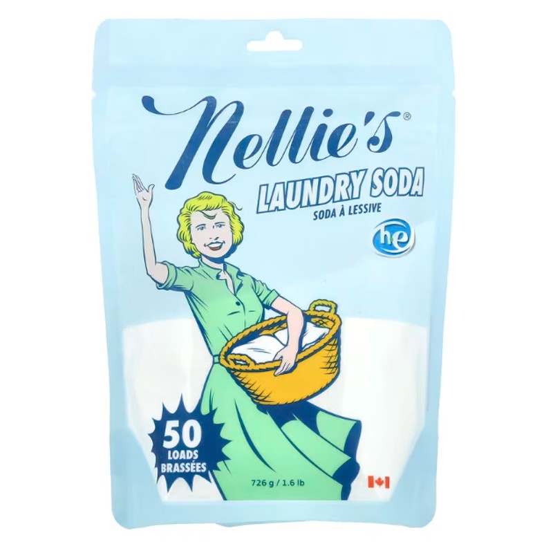 healthkoto-product-NEA-LS050 Nellie's, Laundry Soda, Fragrance Free, 50 Loads, 1.6 lb (726 g) - Image 1