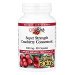 Natural Factors, CranRich, Super Strength, Cranberry Concentrate, 500 mg, 90 Capsules